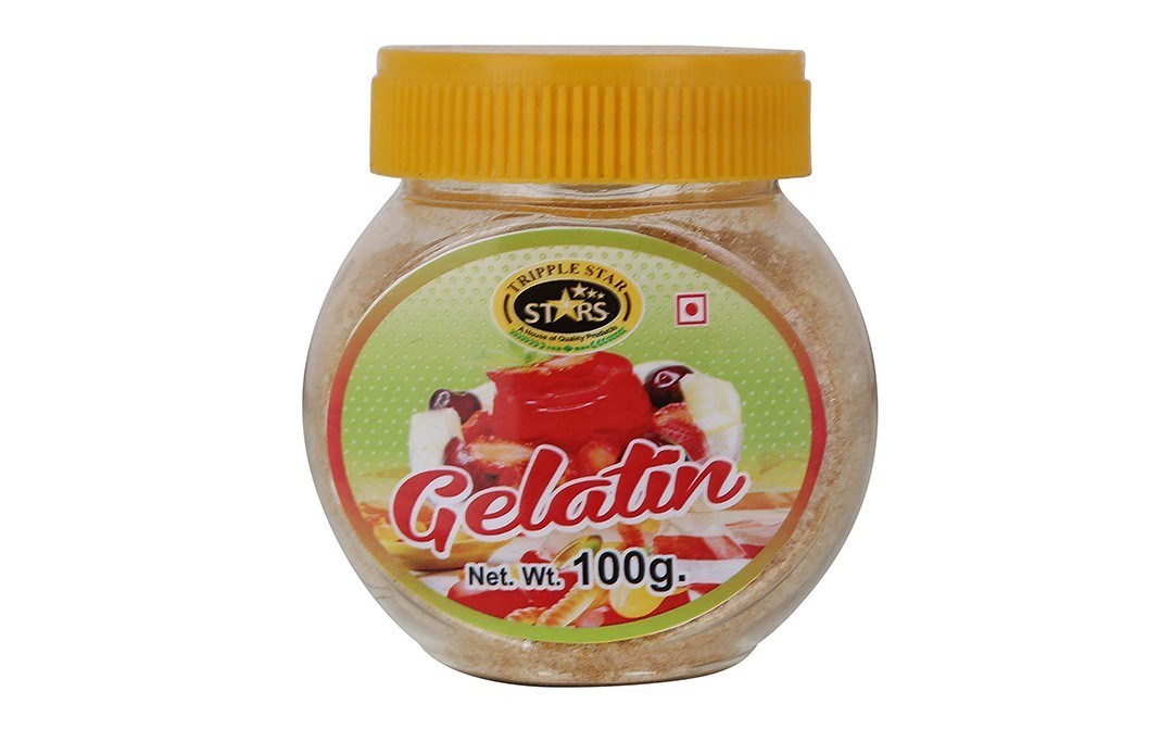 Tripple Star Gelatin    Plastic Jar  100 grams